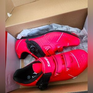 NEW Santic Roadway Red Men & Women Road Cycling Shoes SIZE 8